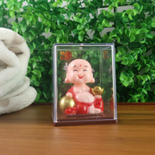 Solar Power Moving Head Buddha Statue Car Ornament (1 Pc / Mix Color)