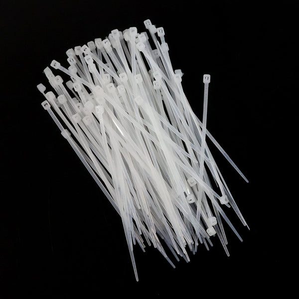 3×100 MM Nylon Self-Locking Cable Ties – Heavy Duty Zip Wire Tie (100 Pc)