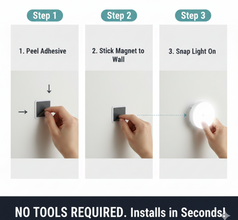 8 LED Night Lights With USB Charging & Double-Sided Adhesive Pads (1 Pc)